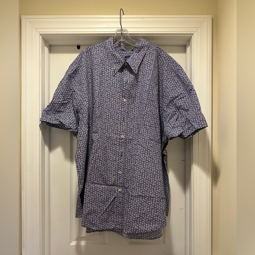 Brooks Brothers Short Sleeve Button Up Dress Shirt with Flower Print